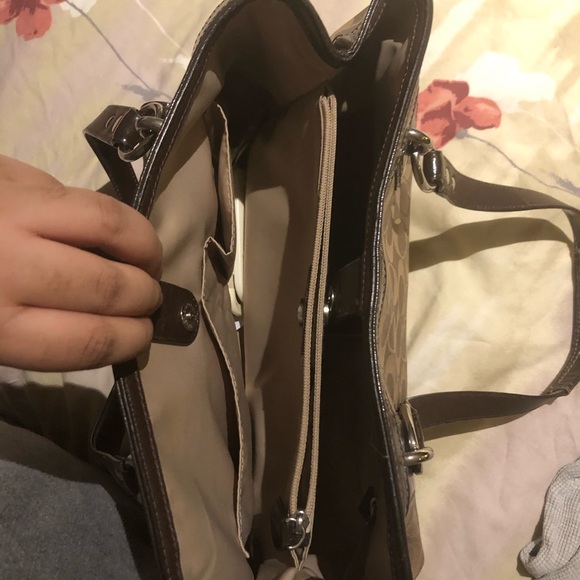 Coach Hand Bag with Silver Detailing - Picture 2 of 3